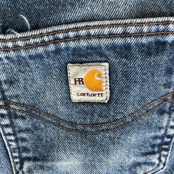 Carhartt Fire Resistant Cotton Blend Loose Fit Straight Leg Jeans Size 36x30 - Picture 3 of 6